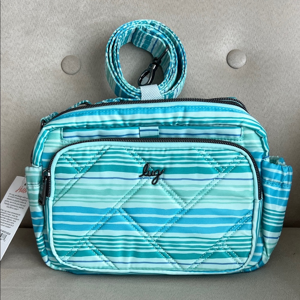 NWT Lug Boomer Crossbody Bag in Love Waves Aqua 💚🩵